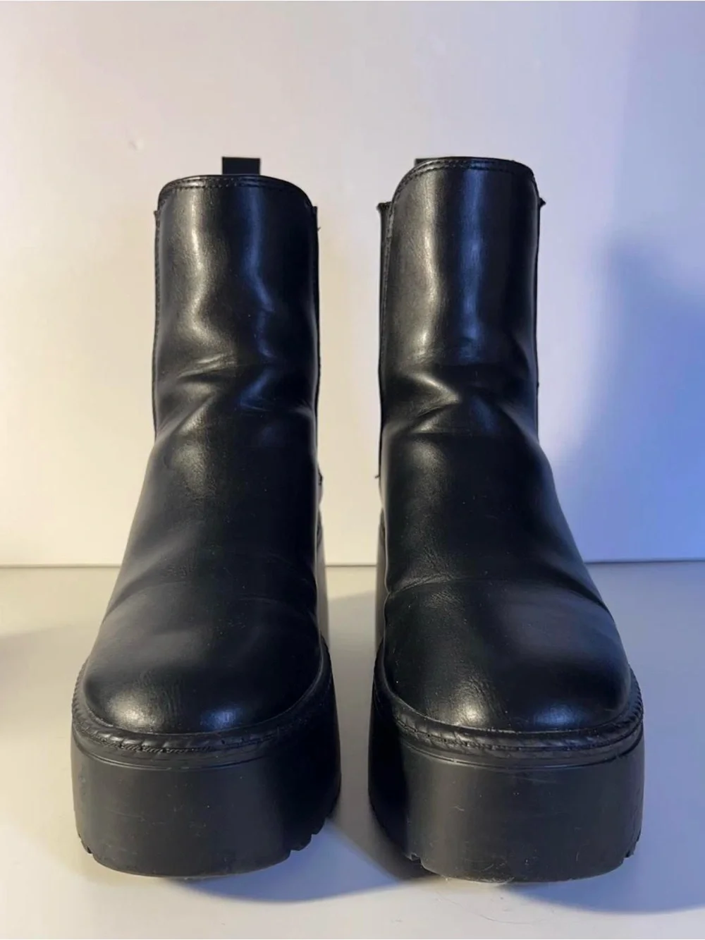 Nine West Black Platform Chelsea Booties